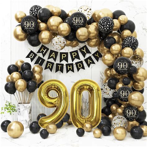 Decoraciones De 90 Cumpleaños Para Hombres Y Mujeres Juego De Globos