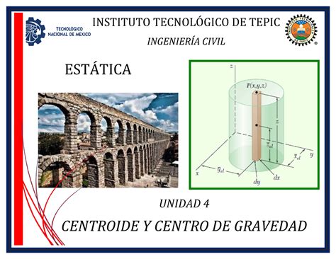 Estatica Unidad 4 Centroide Y Centro De Gravedad Instituto Tecnol
