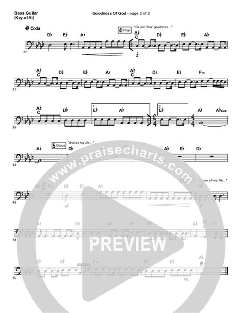 Goodness Of God Sheet Music Pdf Bethel Music Jenn Johnson Praisecharts