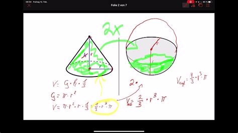 Herleitung Volumen Und Oberfl Che Kugel Youtube