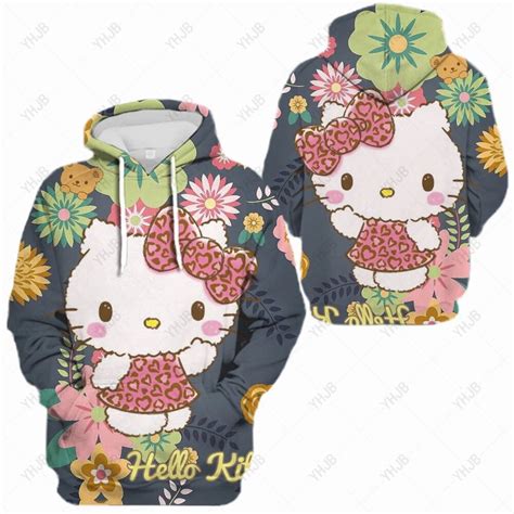 Cartoon Hello Kitty 3d Printed Hoodie Sweatshirts Men Women Fashion Pullover Harajuku Streetwear