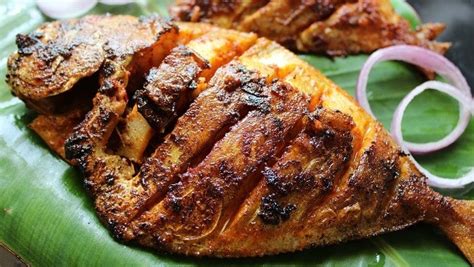 Pomfret Fish Tawa Fry Cordelia Cruises Food Recipe