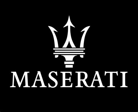 Maserati Brand Logo Car Symbol With Name White Design Italian