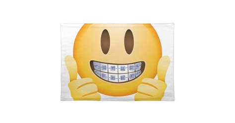 Geeky Braces Emoji Placemat | Zazzle