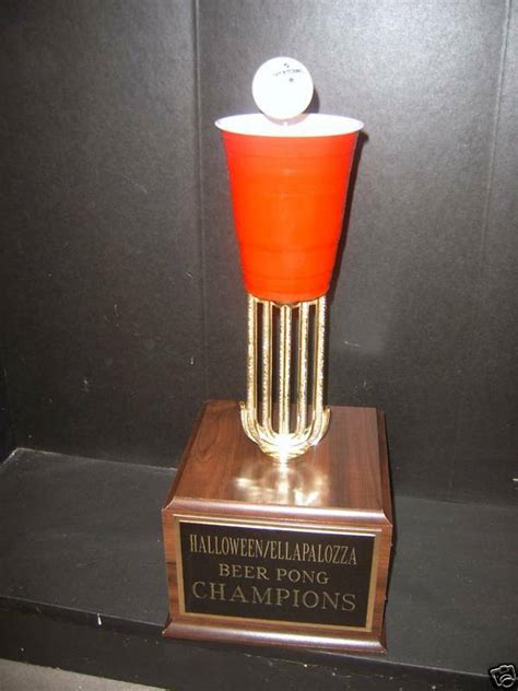 Huge Custom Beer Pong Trophy Free Engraving Speedy Trophies