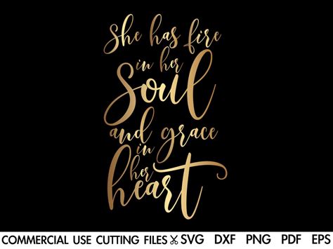 She Has Fire In Her Soul And Grace In Her Heart Svg Woman Svg Girl Svg Black Woman Svg Afro