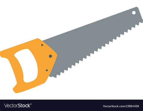 Handsaw Carpentry Tool Royalty Free Vector Image