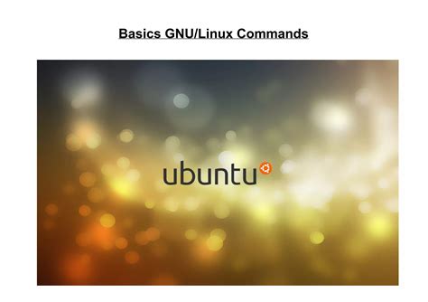 Basics Ubuntu Commands PPT