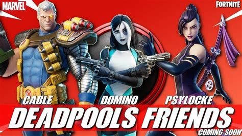 Fortnite New X Force Cable Domino Psylocke And Deadpool Skins Revealed