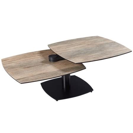 Tables Basses Tonga C Ramique Wood Fonc Plateau Pivotant