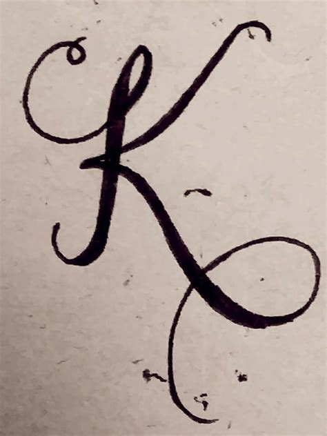 Letter K Tattoo | Calligraphy Style