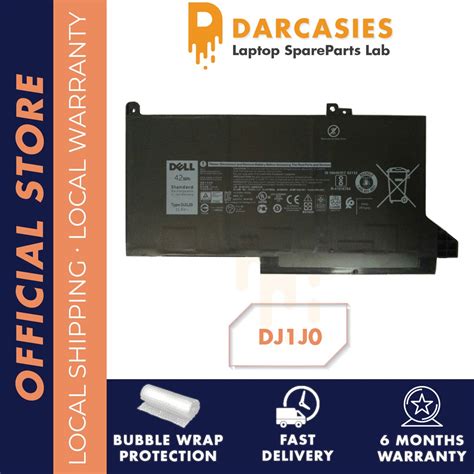 Dell Latitude 12 7000 7280 7480 42wh Dj1j0 Original Replacement Battery