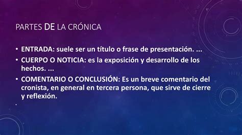 ANÁLISIS DE LAS PARTES DE LA CRÓNICA pptx