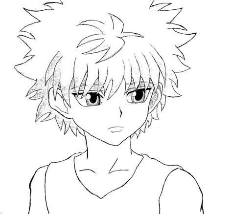 Sad Killua Zoldyck Coloring Page Download Print Or Color Online For Free