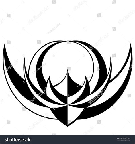 Abstract Black White Element Vector Illustration Stock Vector Royalty