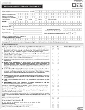 PHS Form HDFC Life 2020 2024 Fill And Sign Printable Template Online