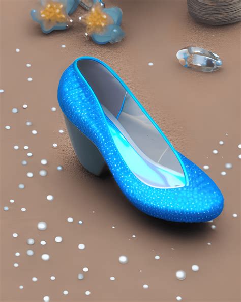 Blue Crystal Slipper · Creative Fabrica