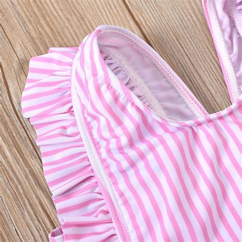 Summer Baby Kids Girls Striped Print One Piece Bat Grandado