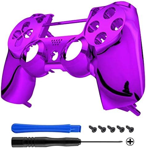 EXtremeRate Chrome Purple Edition Custom Front Housing Shell Faceplate