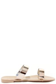 Cute Nude Sandals Slide Sandals Jelly Sandals