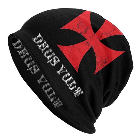 Templar Cross Seal Bonnet Hat Hip Hop Outdoor Skullies Beanies Deus