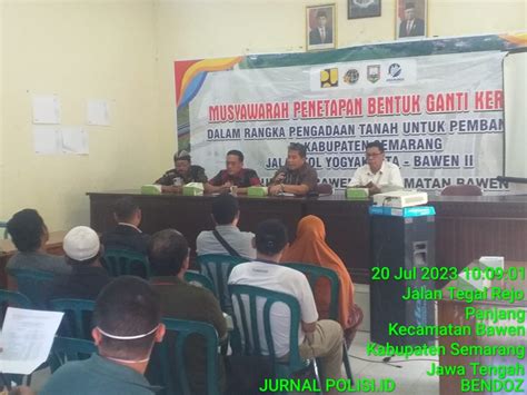 Musyawarah Penetapan Bentuk Ganti Rugi Pembebasan Lahan Warga Di