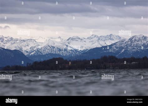 Tutzing Bayern Deutschland Dezember Ein Wintertag In