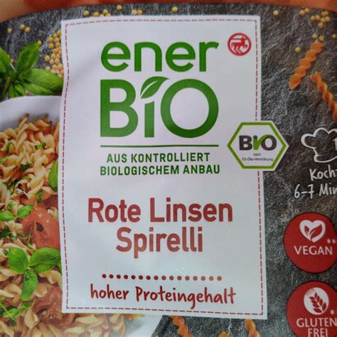 Rote Linsen Spirelli Enerbio Kalorie Kj A Nutri N Hodnoty