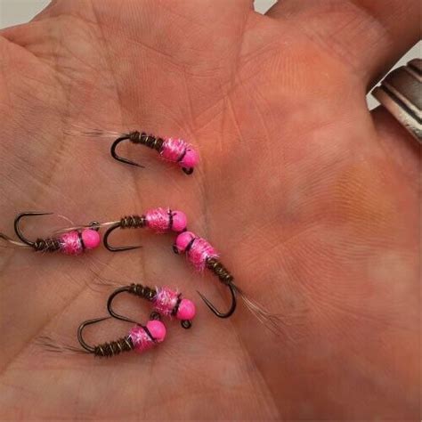 Pc Pink Bubblegum Bh Frenchie Size Euro Nymph Jig Fly