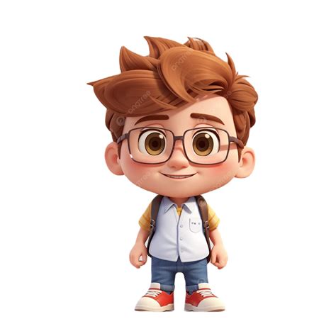 3d Rendering Of A Cute Boy With Backpack Isolated On White Background 3d Rendering Of A Cute