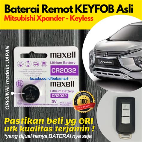 Baterai Remot Keyfob Keyless Mitsubishi Xpander Original Battery Remote