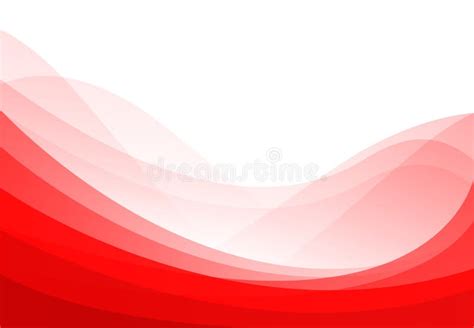 Vector Abstract Red Wavy Background, Wallpaper. Brochure, Design on White Background Stock ...