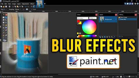 How To Blur An Image In Paint Net Standard Blur Motion Blur