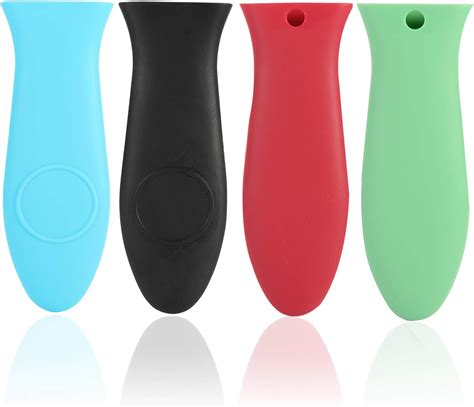 Amazon 8 Pieces Silicone Hot Handle Holder Non Slip Pot Holders Cover Assist Hot Pan Handle