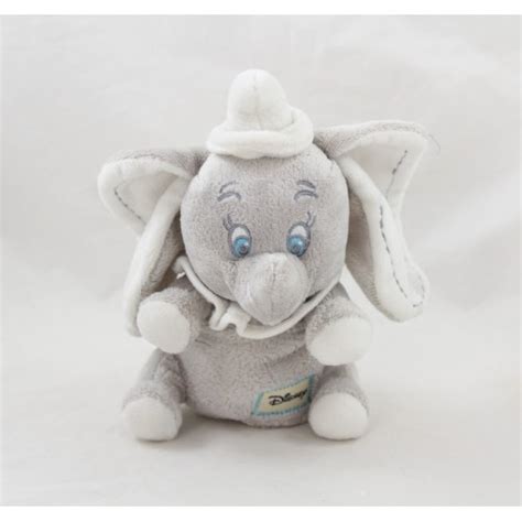 Cucciolo Di Elefante Dumbo DISNEY NICOTOY Grigio Bianco Seduto Cuciture