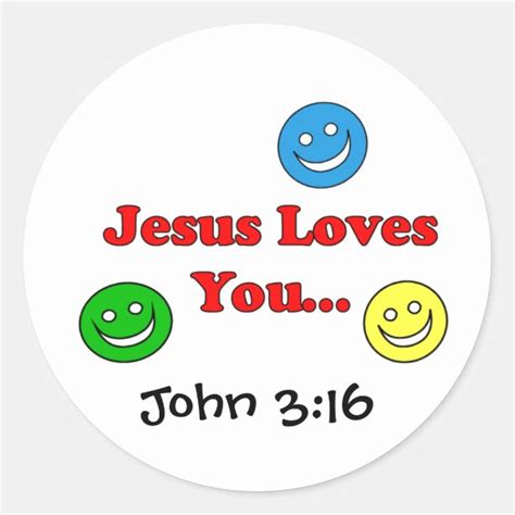 Jesus Loves You Stickers And Labels Zazzle Uk