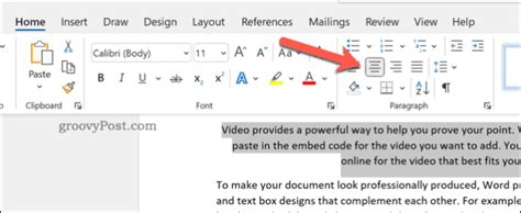 How To Center Text In Word