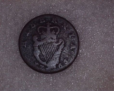 HALF PENNY COIN 1766 IRELAND GEORGE III Short Bust Type 1 2d