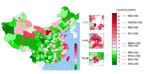 2018年全国分地市人均gdp填色图 知乎