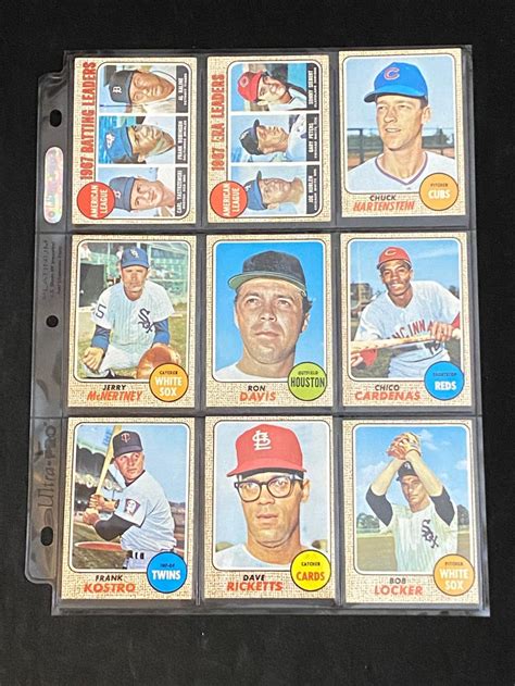 Lot 141 Different VGEX 1968 Topps Baseball Cards