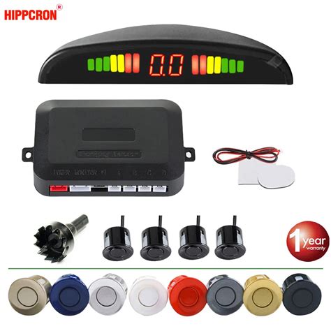 Hippcron Kit De Sensor De Estacionamiento Led Para Coche Sistema De