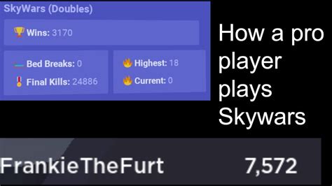 How A Pro Player With 3k Skywars Wins Plays Skywars Roblox Bedwars