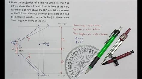 Projection Of Lines Practice Questions Part I Engineering