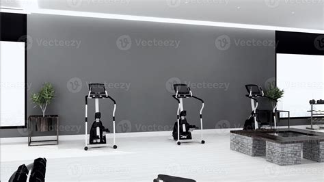 Modern gym interior design - modern minimalist concept in 3d render 11019701 Stock Photo at Vecteezy