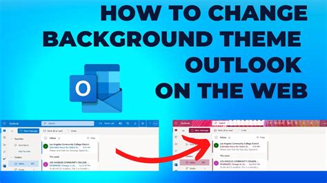 How To Change Background Theme In Outlook On The Web Youtube