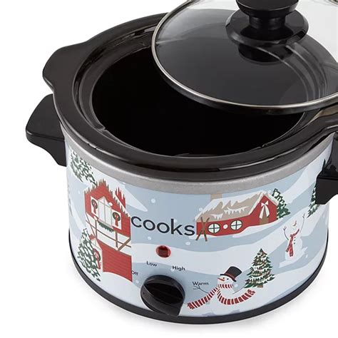 Cooks 1 5 Quart Village Ski Scene Slow Cooker 22407 Color Village Ski Scene Jcpenney