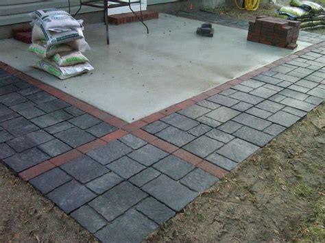 Pavers And Concrete Patio Together Home Design Ideas How To Add