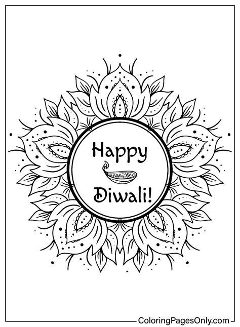 Diwali Coloring Page Free Free Printable Coloring Pages