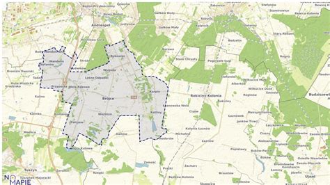 Mapa gminy Brójce Pobierz wysokiej jakości Mapę PDF