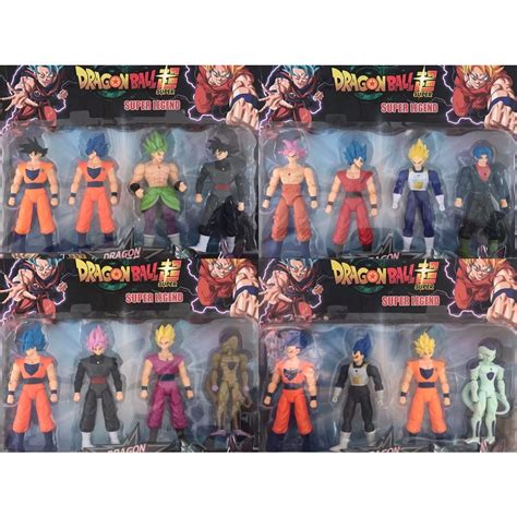 Kit Bonecos Dragon Ball Super Legend Goku Boneco Articulado Shopee Brasil